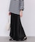 《ブラックのみWEB限定/追加2》グロッシーサテンフレアスカート