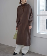 スキッパーニットワンピース