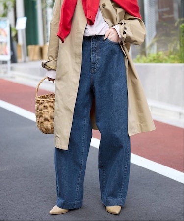 LE DENIM カーブバギーデニムパンツ