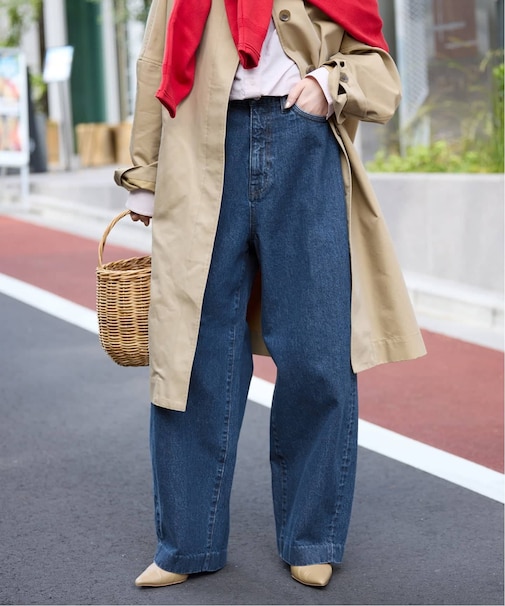 LE DENIM カーブバギーデニムパンツ