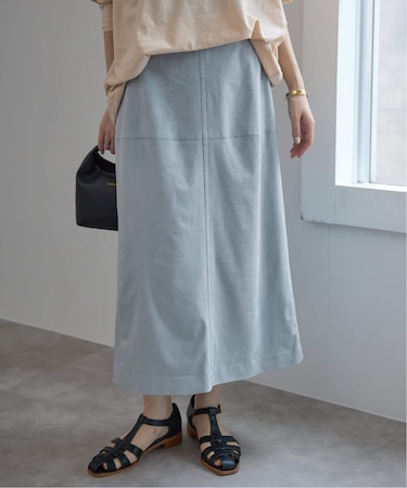 カラースエードタイトスカート