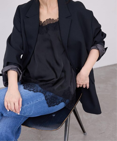 追加》サテンレースキャミソール｜フォーワンセブン スローブイエナの