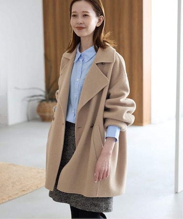 《追加》souple wool ダブルフェイスミドルコート