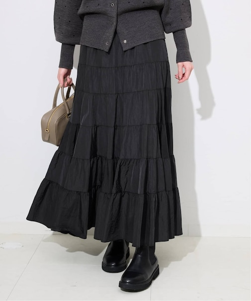 シルキータッサーティアードスカート