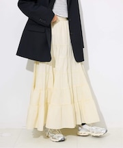シルキータッサーティアードスカート