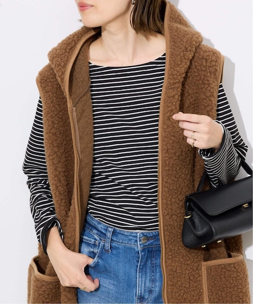 ビンテージ加工ボーダーロンTEE