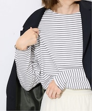 ビンテージ加工ボーダーロンTEE