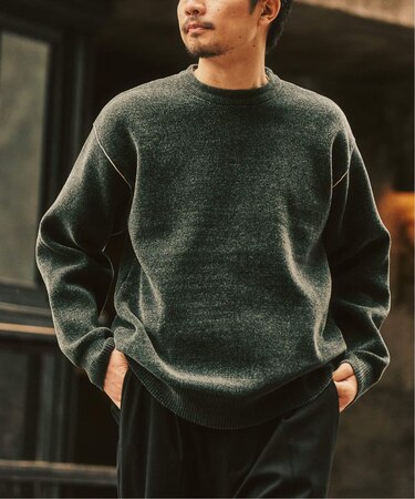 追加 モールニット カラーリブ プルオーバー