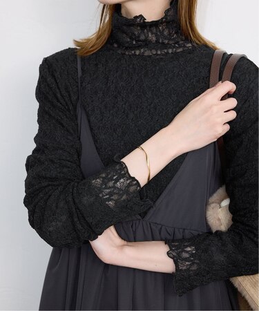 《一部カラーWEB限定あり/追加》ストレッチレースタートルプルオーバー