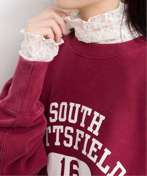 《一部カラーWEB限定あり/追加》ストレッチレースタートルプルオーバー