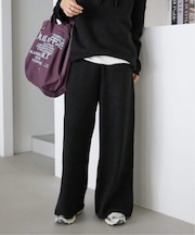 《セットアップ対応可》エアリーワイドシルエットニットパンツ