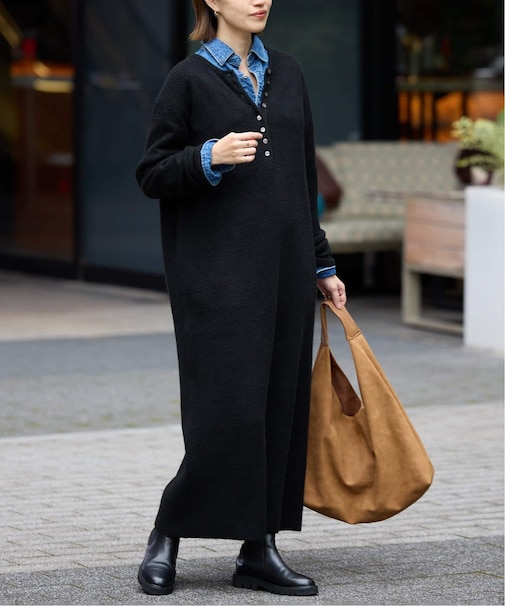 エアリーヘンリーニットワンピース