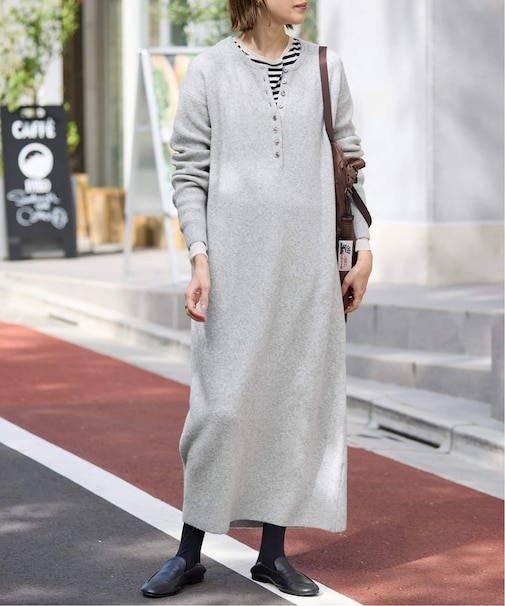 エアリーヘンリーニットワンピース