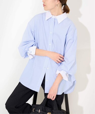 カラーストライプオーバーシャツ