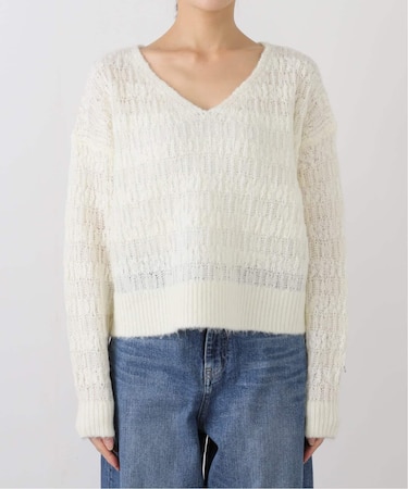 ループヤーンキカモチーフニット