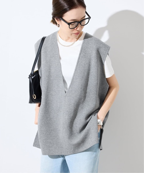 ダブルフェイスコットンニットベスト｜フォーワンセブン