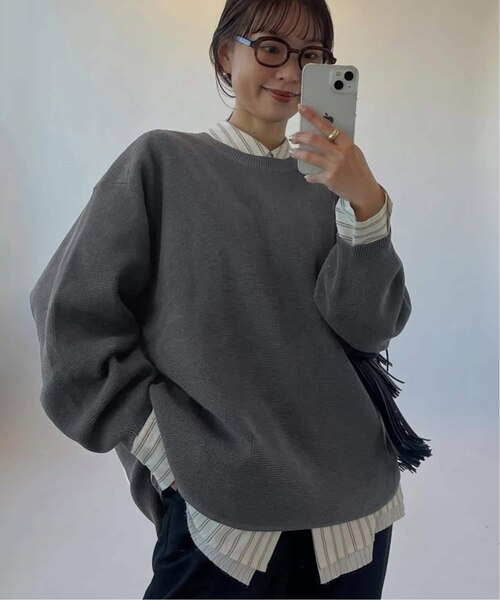SLOBE IENA - ウォッシャブル スムースニットプルオーバー slobe iena