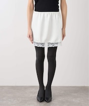 +81BRANCA/ハチイチブランカ SLOBE別注 サテンレーススカート