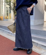 LE DENIM BOXY TUCK デニムスカート
