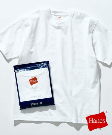 【Hanes × 417 EDIFICE】別注 BEEFY CREW NECK T-SHIRT（MODERN FIT）