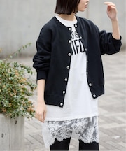 《追加》ダブルフェイスジャージースナップカーディガン