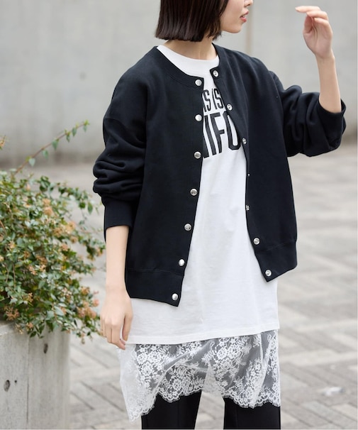 《追加》ダブルフェイスジャージースナップカーディガン