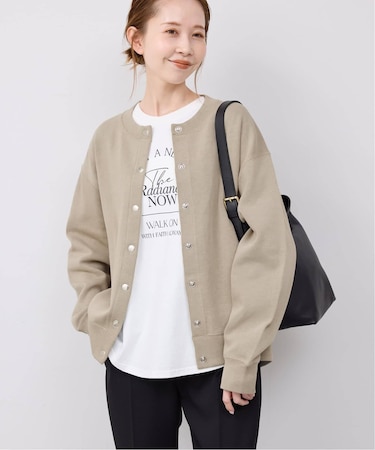 《追加》ダブルフェイスジャージースナップカーディガン