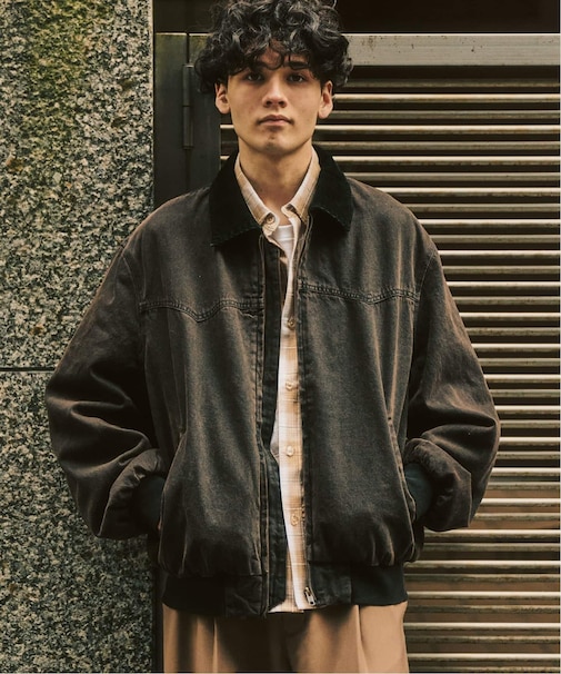 デニム ジップヨークジャケット