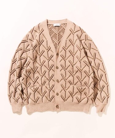 モールパターンカーディガン