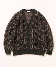 モールパターンカーディガン