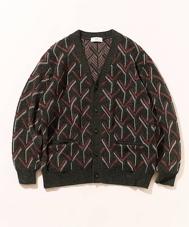 モールパターンカーディガン
