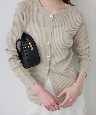 ラメリブカーディガン