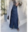 《WEBのみ4サイズ展開》LE DENIM スリットフレアデニムスカート
