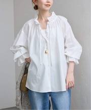 《追加》タイプライターフリルブラウス