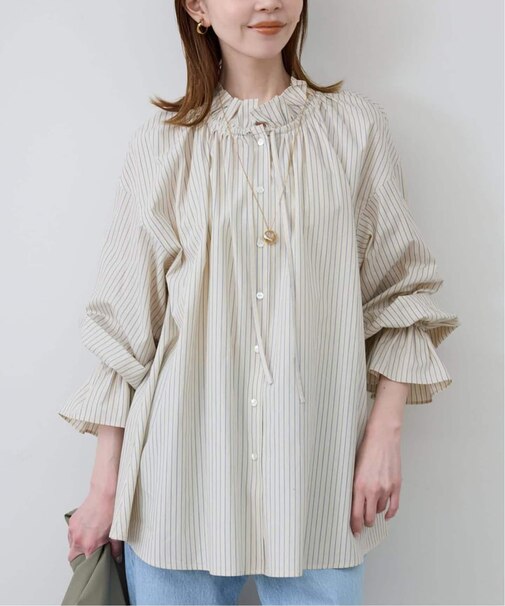 《追加》タイプライターフリルブラウス