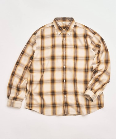 オンブレーチェック レギュラーシャツ