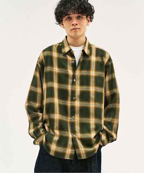 オンブレーチェック レギュラーシャツ