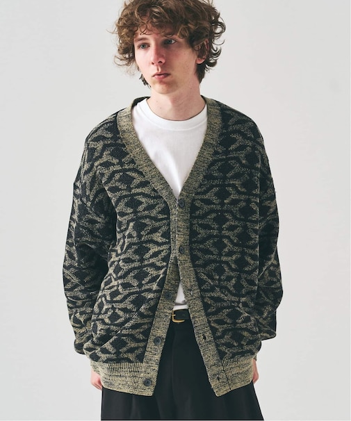 インディゴジャガードカーディガン