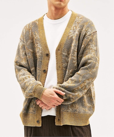 インディゴジャガードカーディガン