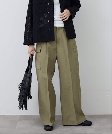 バックサテンミリタリーパンツ