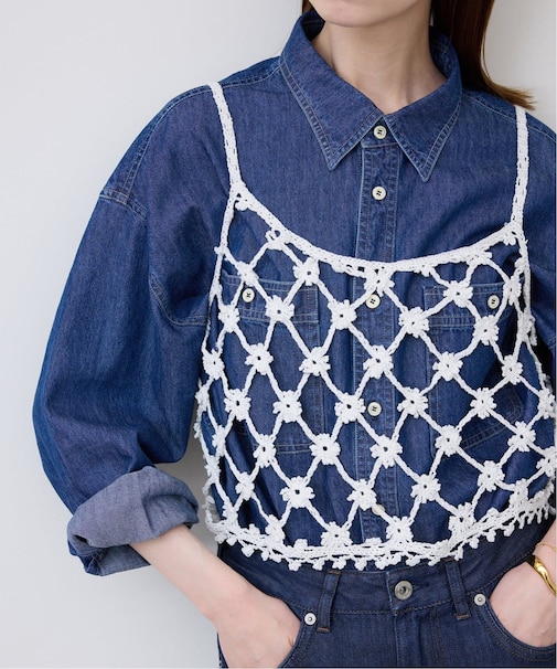 コットンフラワークロシェビスチェ