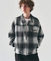 オンブレチェックジップブルゾン