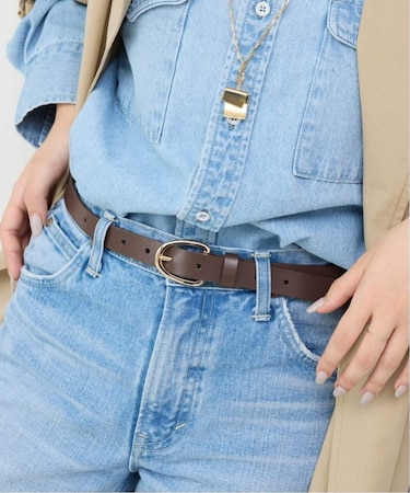 《追加8》SLOBE ラウンドバックルレザーベルト