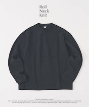 ロールネック ニットクルー