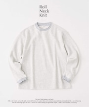 ロールネック ニットクルー
