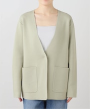 ミラノリブVネックニットジャケット