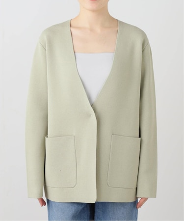 ミラノリブVネックニットジャケット