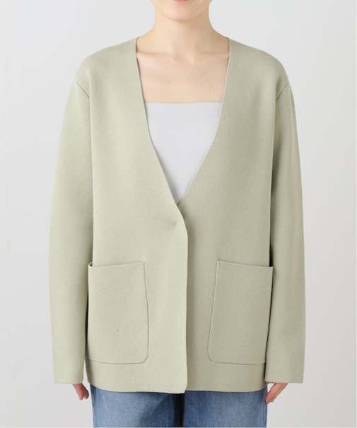 ミラノリブVネックニットジャケット