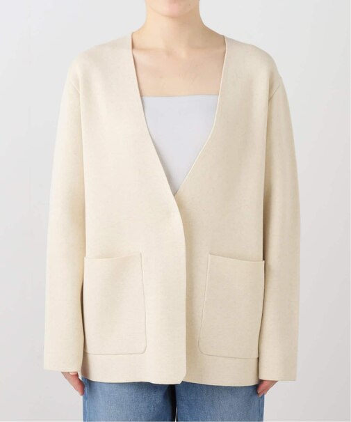 ミラノリブVネックニットジャケット