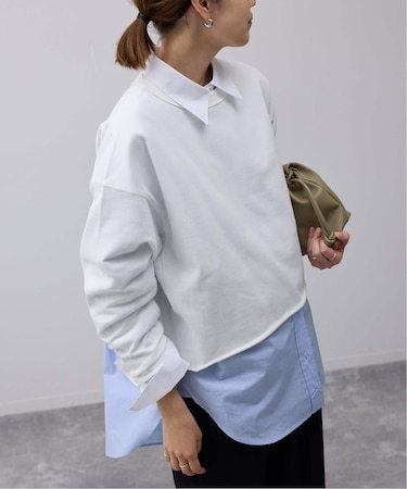 ミニ裏毛カットオフショートプルオーバー